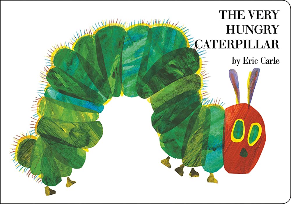 Image that show the cover of the book The Very Hungry Caterpillar. 