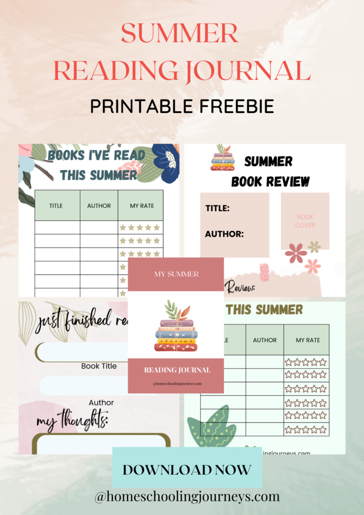 Image showing Summer Reading Journal freebie offer. 