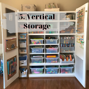 Image showing a vertical storage cabinet with containers.