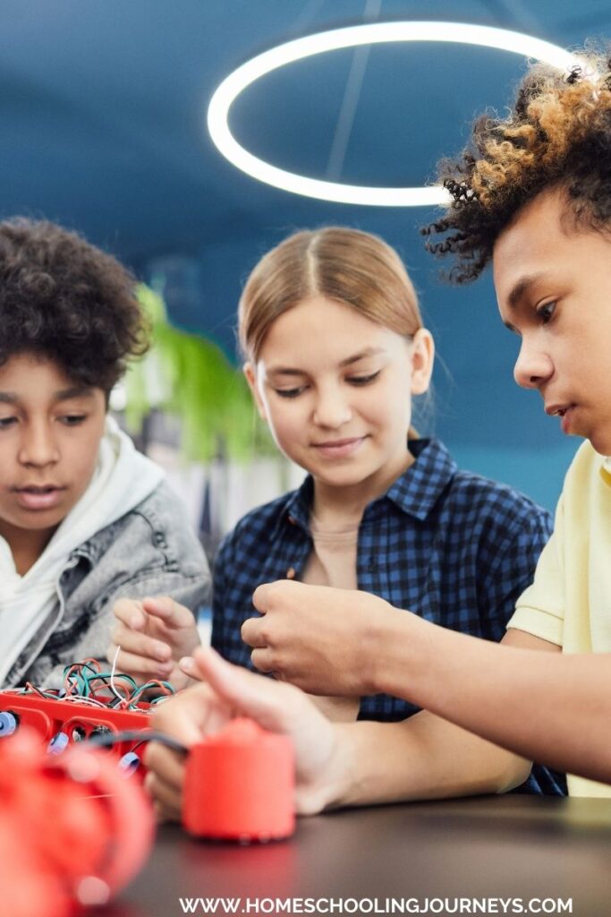 An image of kids doing a STEM activity.