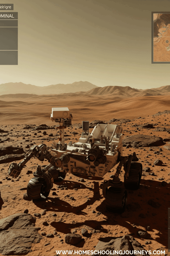 An image of NASA Mars Rover simulation screenshot